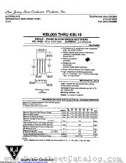 KBL05 datasheet pdf New Jersey Semiconductor