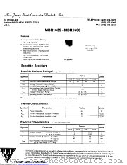 MBR1650 datasheet pdf New Jersey Semiconductor
