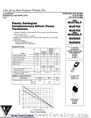 MJE701T datasheet pdf New Jersey Semiconductor