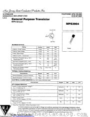MPS3904 datasheet pdf New Jersey Semiconductor