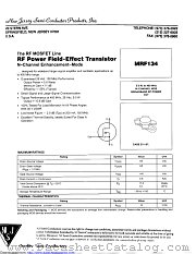 MRF134 datasheet pdf New Jersey Semiconductor