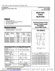MUR1516 datasheet pdf New Jersey Semiconductor