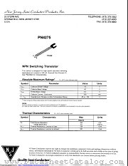 PN4275 datasheet pdf New Jersey Semiconductor