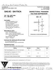 SA5.0CA datasheet pdf New Jersey Semiconductor