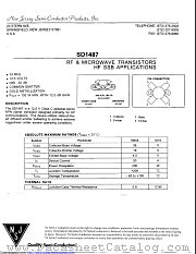 SD1487 datasheet pdf New Jersey Semiconductor