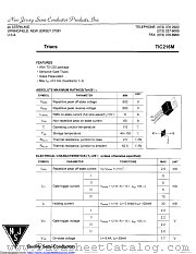 TIC216M datasheet pdf New Jersey Semiconductor