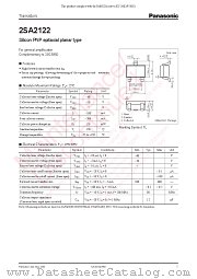 2SA2122 datasheet pdf Panasonic
