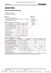 2SA2122G datasheet pdf Panasonic