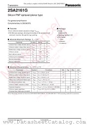2SA2161G datasheet pdf Panasonic