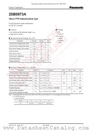2SB0873A datasheet pdf Panasonic