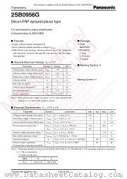 2SB0956G datasheet pdf Panasonic