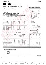 2SB1208 datasheet pdf Panasonic