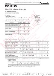 2SB1219G datasheet pdf Panasonic
