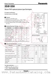 2SB1250 datasheet pdf Panasonic