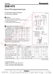 2SB1473 datasheet pdf Panasonic