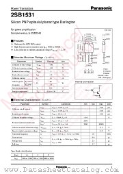 2SB1531 datasheet pdf Panasonic