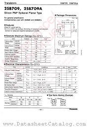 2SB0709 datasheet pdf Panasonic