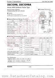 2SC1398A datasheet pdf Panasonic