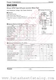 2SC3210 datasheet pdf Panasonic