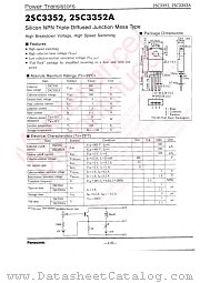 2SC3352A datasheet pdf Panasonic