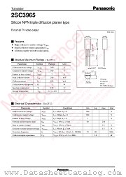 2SC3965 datasheet pdf Panasonic