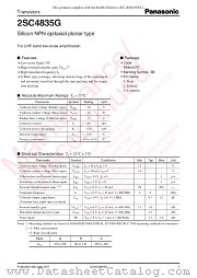 2SC4835G datasheet pdf Panasonic
