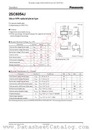 2SC6054J datasheet pdf Panasonic