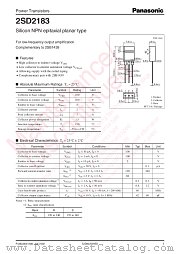 2SD2183 datasheet pdf Panasonic
