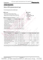 2SD2620G datasheet pdf Panasonic