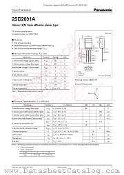 2SD2691A datasheet pdf Panasonic