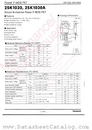 2SK1030 datasheet pdf Panasonic