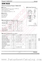 2SK1033 datasheet pdf Panasonic