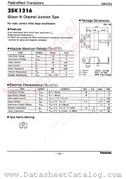 2SK1216 datasheet pdf Panasonic
