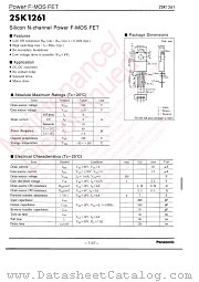 2SK1261 datasheet pdf Panasonic