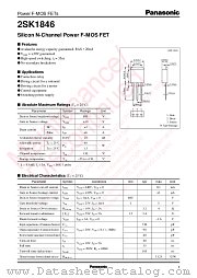 2SK1846 datasheet pdf Panasonic