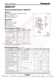 2SK2127 datasheet pdf Panasonic