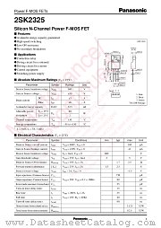 2SK2325 datasheet pdf Panasonic