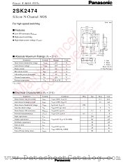 2SK2474 datasheet pdf Panasonic