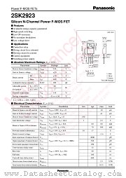 2SK2923 datasheet pdf Panasonic