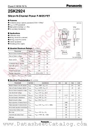 2SK2924 datasheet pdf Panasonic