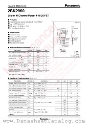 2SK2960 datasheet pdf Panasonic