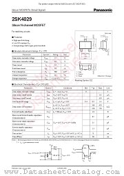 2SK4029 datasheet pdf Panasonic