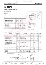 2SK4072 datasheet pdf Panasonic
