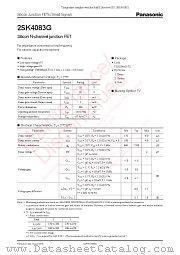 2SK4083G datasheet pdf Panasonic