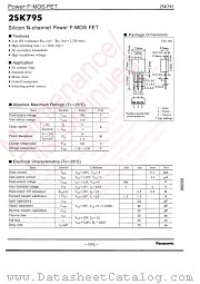 2SK0795 datasheet pdf Panasonic