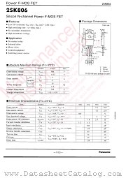 2SK0806 datasheet pdf Panasonic