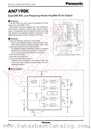 AN7190K datasheet pdf Panasonic