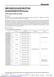 MN103HF35K datasheet pdf Panasonic
