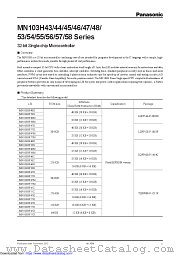 MN103HF44Z datasheet pdf Panasonic