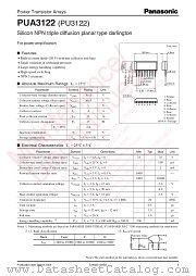 PUA3122 datasheet pdf Panasonic